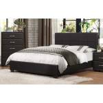 Lorenzi Upholstered Full Platform Bed - Black Vinyl